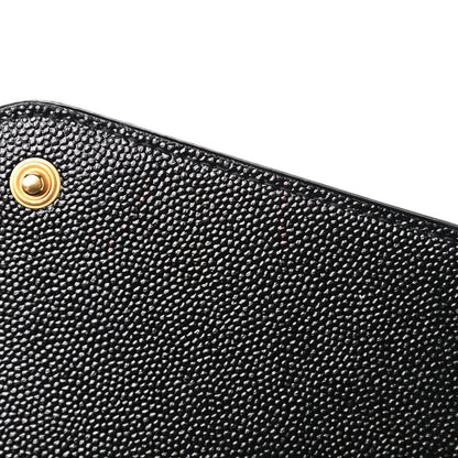 Saint Laurent Grain De Poudre Uptown Chain Wallet Black 10 of 16