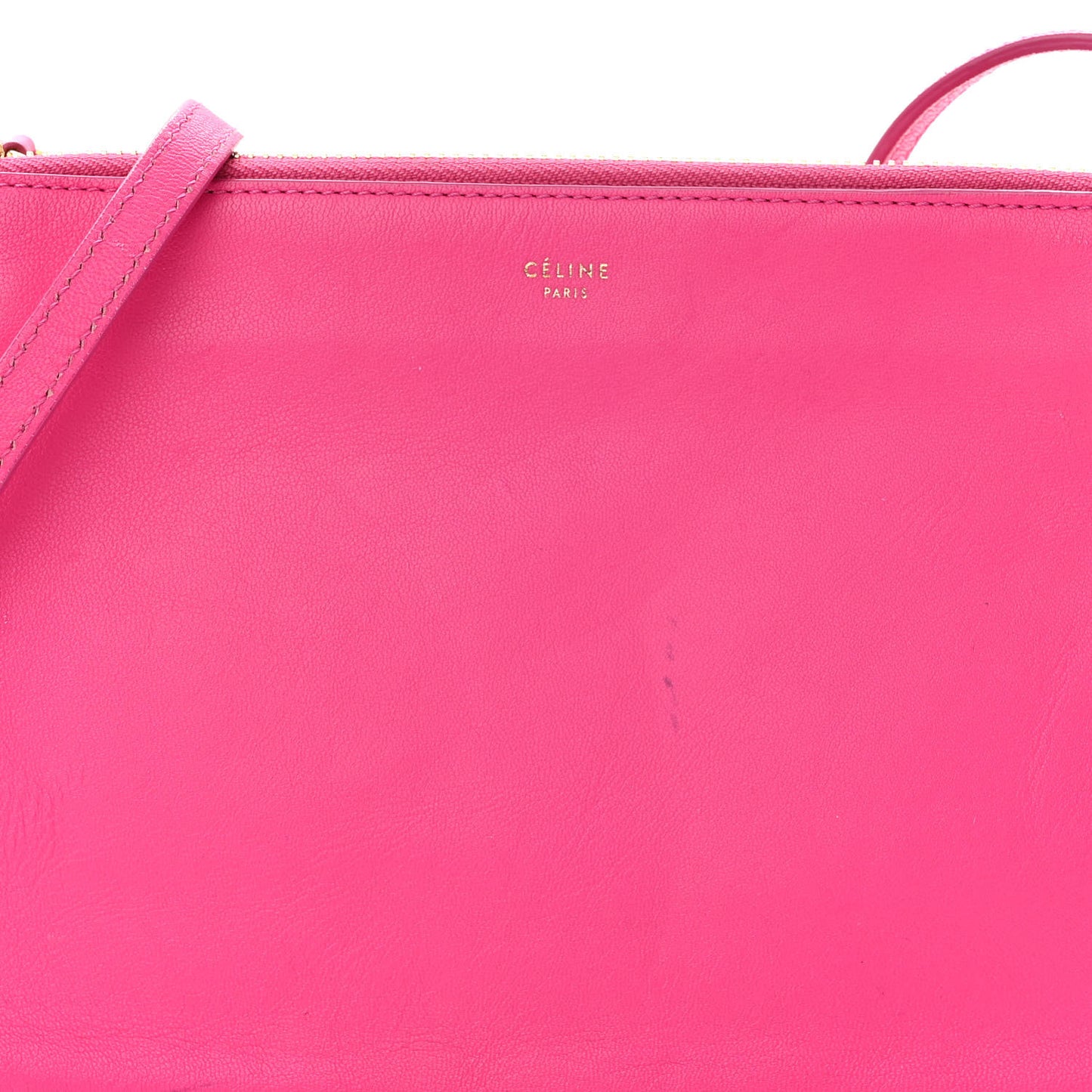 Lambskin Small Trio Crossbody Bag Fluo Fuchsia