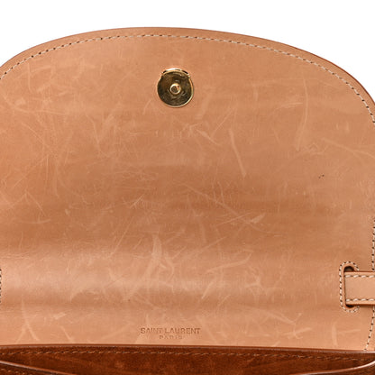 Saint Laurent Smooth Vintage Calfskin Small Kaia Satchel Brown Gold 12 of 14