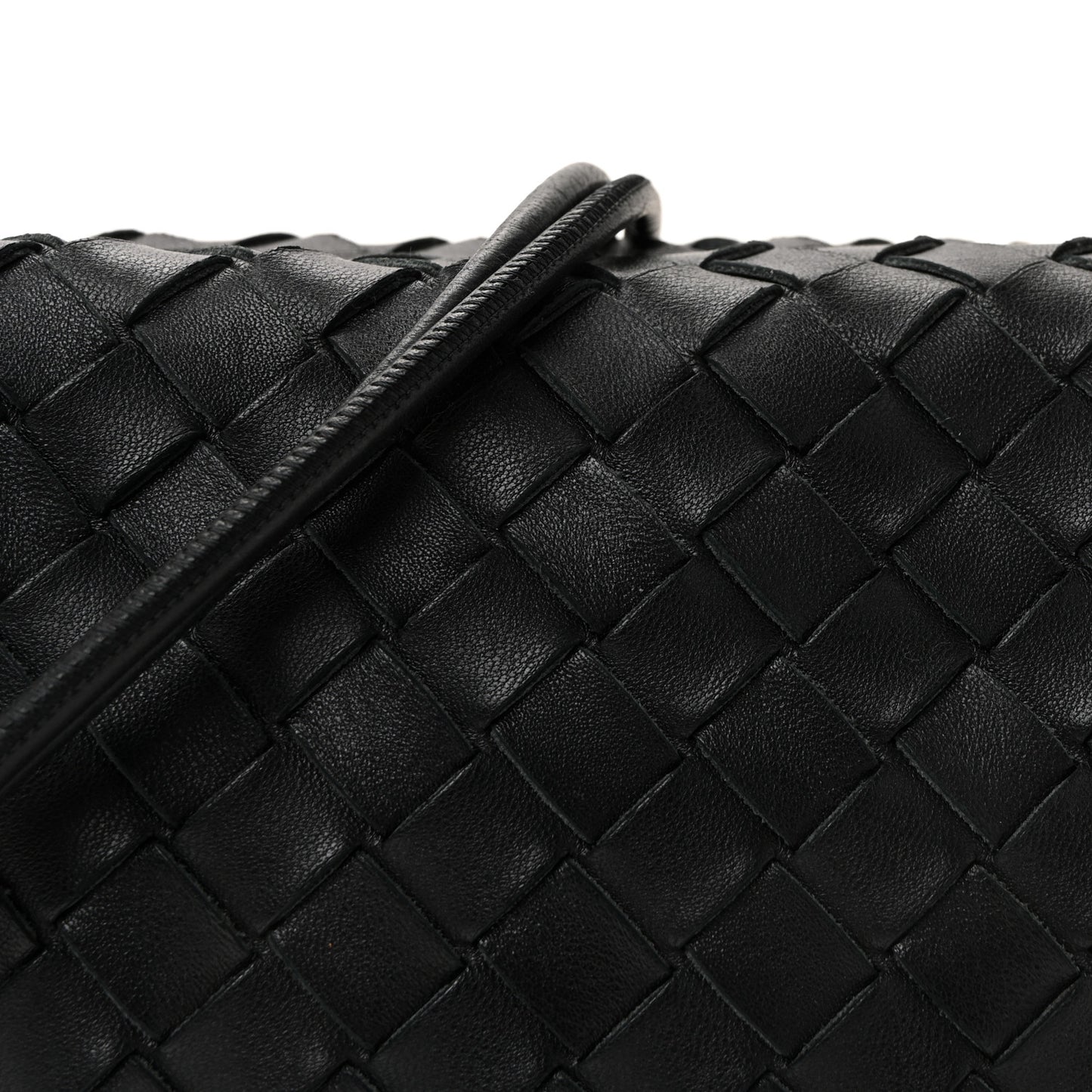 Nappa Intrecciato Small Loop Camera Bag Black