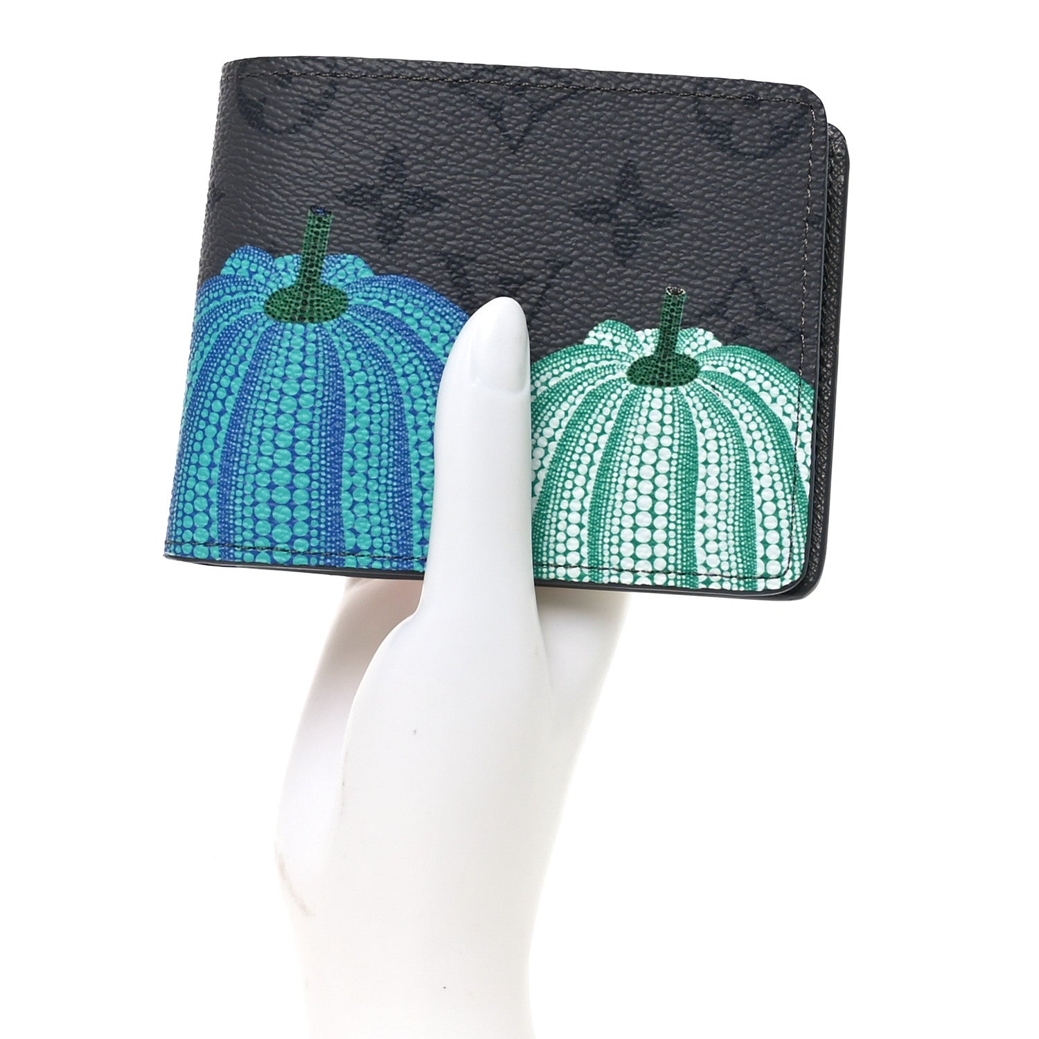 Louis Vuitton LV X YK Monogram Eclipse Reverse Pumpkin Slender Wallet Multicolor 2 of 8