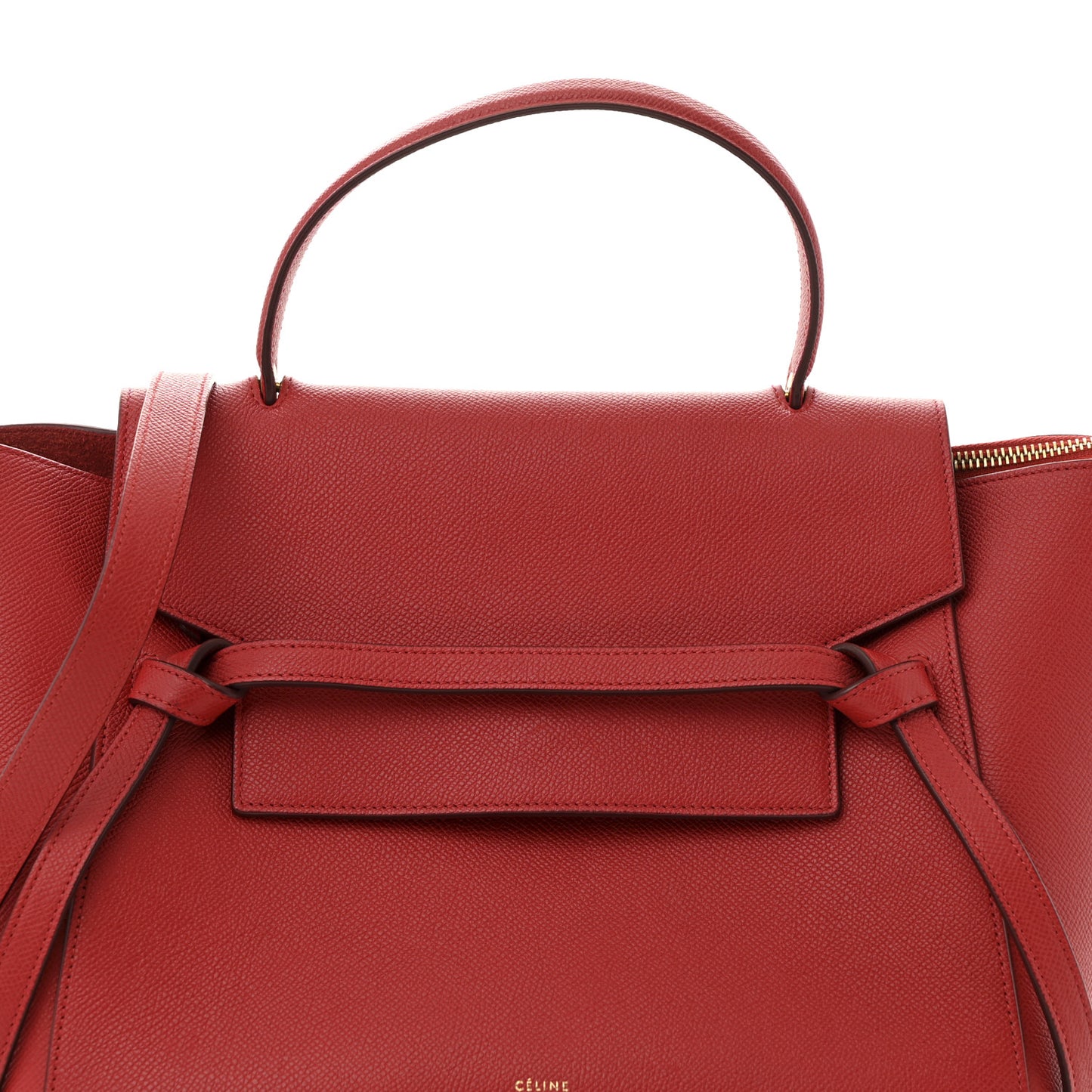 Grained Calfskin Mini Belt Bag Coquelicot