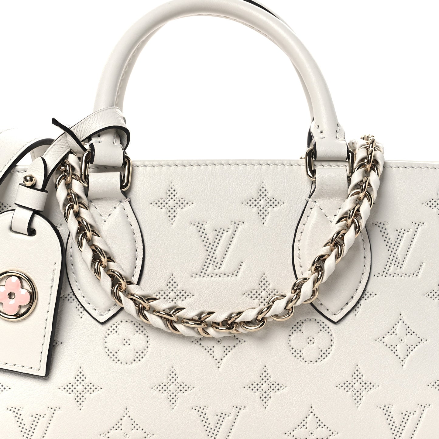 Calfskin Embossed Monogram OnTheGo East West White