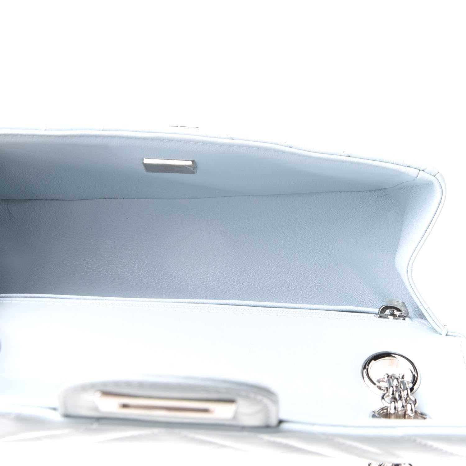 Chanel Aged Calfskin Chevron Quilted 2.55 Reissue Mini Flap Light Blue 5 of 12