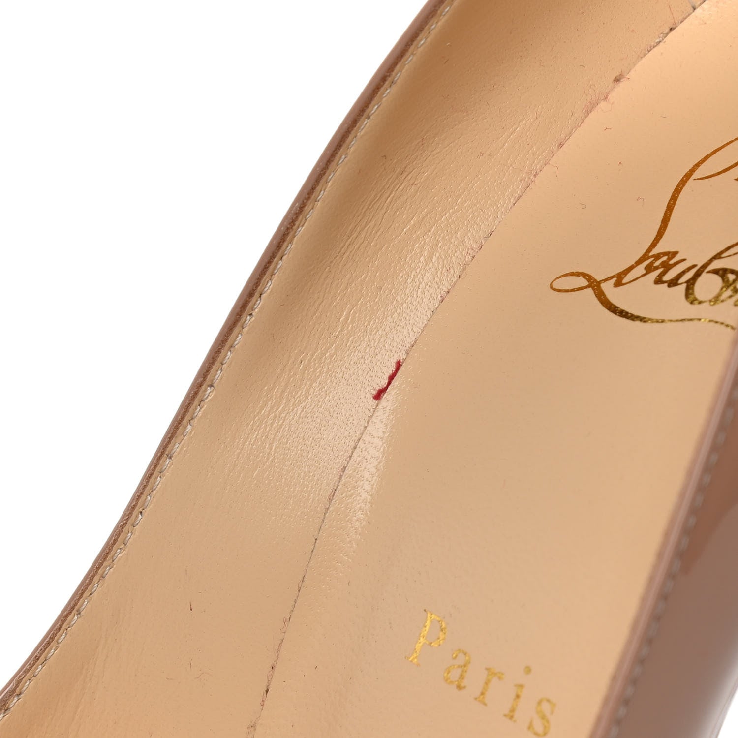 Christian Louboutin Patent Kate 100 Pumps 37 Nude 9 of 11