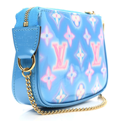 Louis Vuitton Vernis Valentine Mini Pochette Accessories Baby Blue Neon 3 of 8