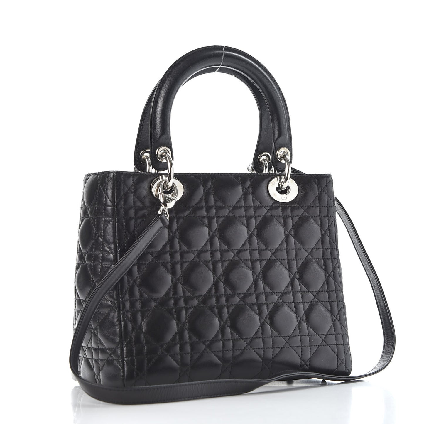 Lambskin Cannage Medium Lady Dior Black