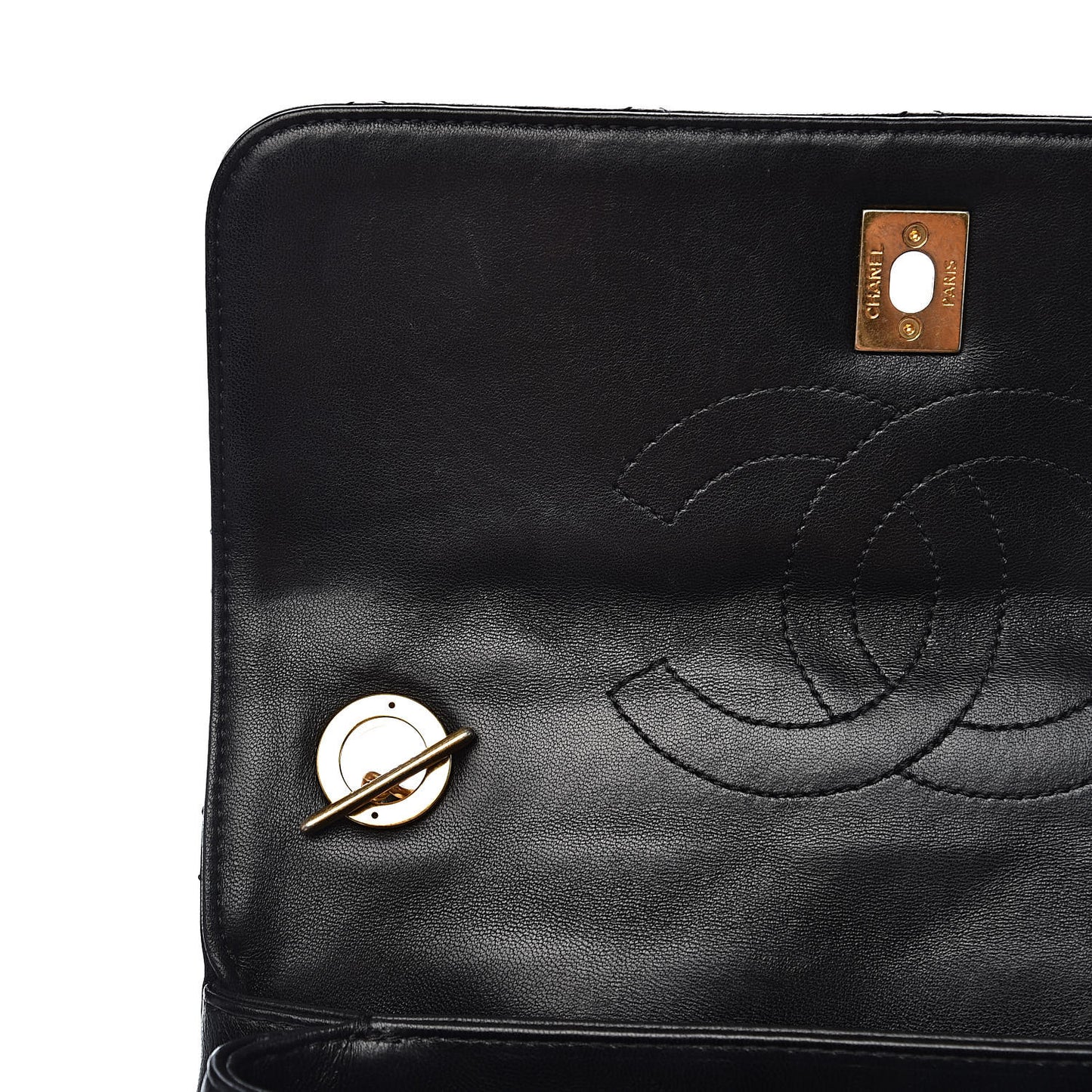Lambskin Quilted Small Trendy CC Dual Handle Flap Bag Black