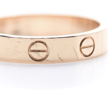 Cartier 18K Pink Gold 3.5mm LOVE Wedding Band Ring 51 5.75 5 of 5