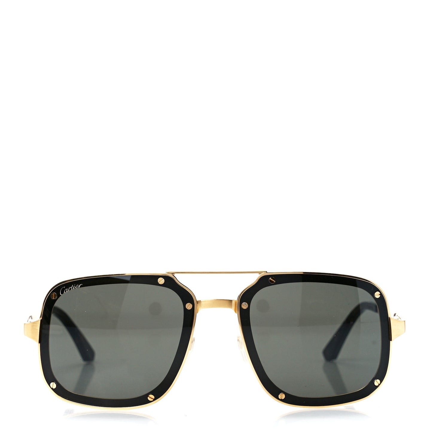 Titanium Santos De Cartier Sunglasses Gold