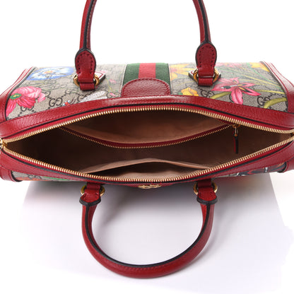 Gucci GG Supreme Monogram Flora Web Medium Ophidia Boston Red 5 of 12