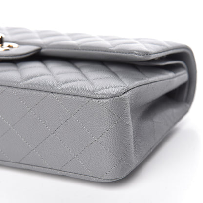 Chanel Caviar Quilted Medium Double Flap Grey 6 of 10