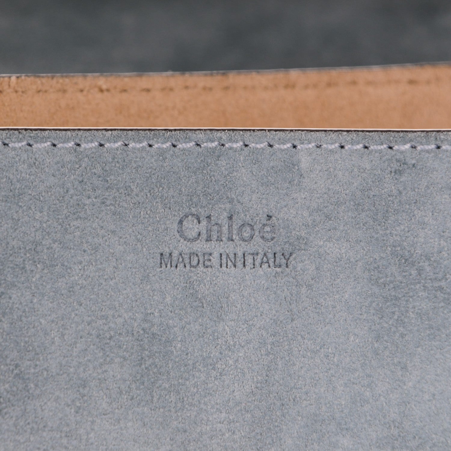 Chloe Suede Smooth Calfskin Drew Shoulder Bag Cloudy Blue 6 of 7