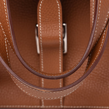Hermes Taurillon Clemence Halzan 31 Gold 11 of 13