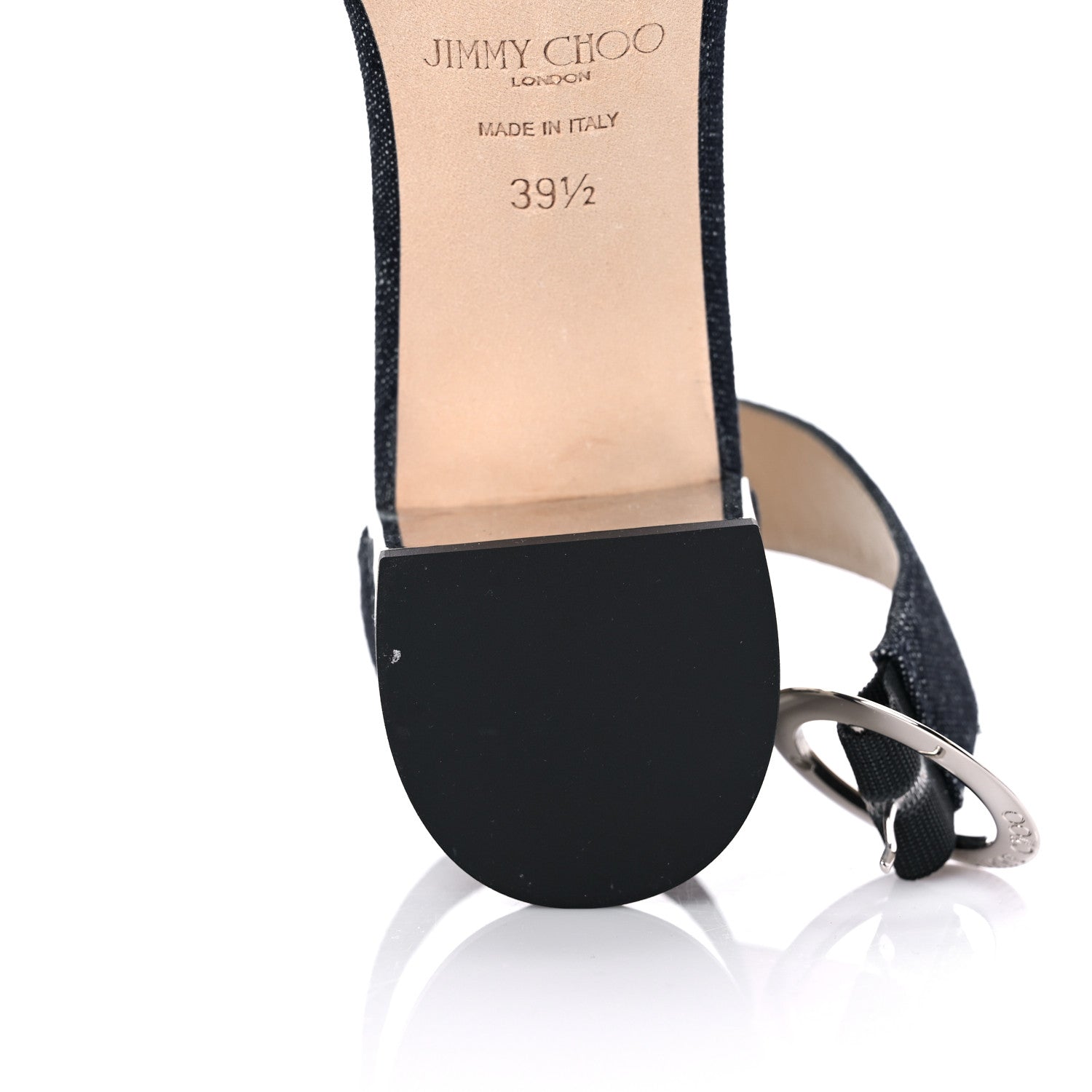 Jimmy Choo Denim Jaimie Ankle Strap Sandals 39.5 Indigo 10 of 10