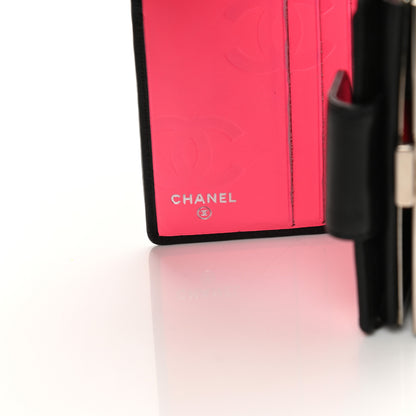Chanel Calfskin Quilted Cambon Bi-Fold Wallet Black White 6 of 12