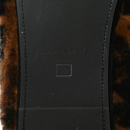 Fendi Shearling Nappa FF Slippers 38 Tobacco Black 7 of 8