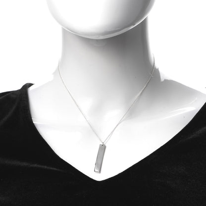 Tiffany Sterling Silver Diamond Paloma Picasso Loving Heart Bar Pendant Necklace 2 of 6