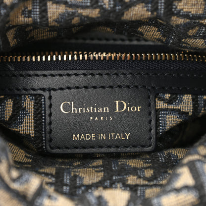 Christian Dior Wicker Oblique Mini Lady Dior Bag Blue 6 of 7