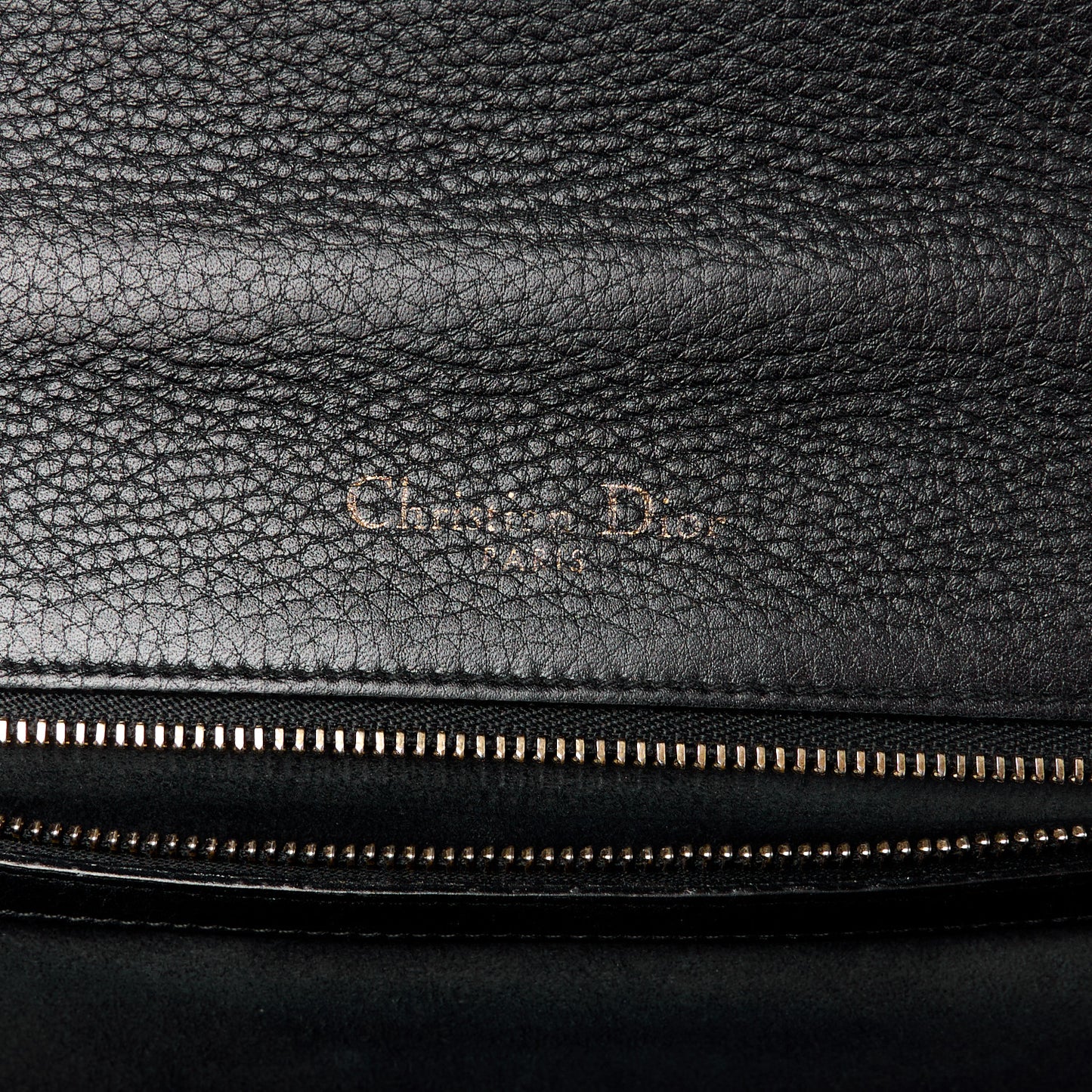 Grained Calfskin Medium Diorama Flap Bag Black