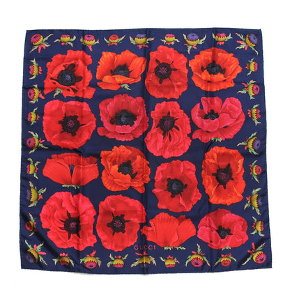 Gucci Silk Poppy Scarf Multi 1 of 4