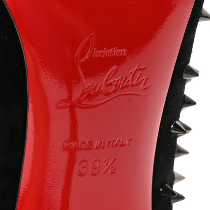 Christian Louboutin Veau Velours Studded Escarpic 100 Pumps 39.5 Black 6 of 8