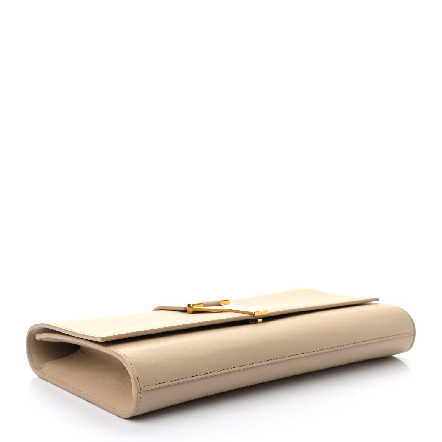 Saint Laurent Calfskin Classic Y Ligne Clutch Light Beige 4 of 8