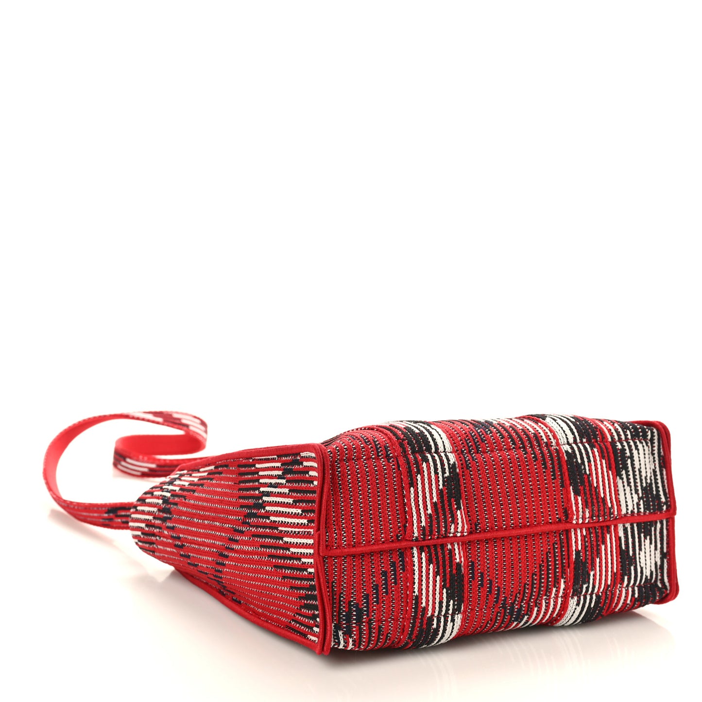 Knitted Check Mini Tote Scarlet
