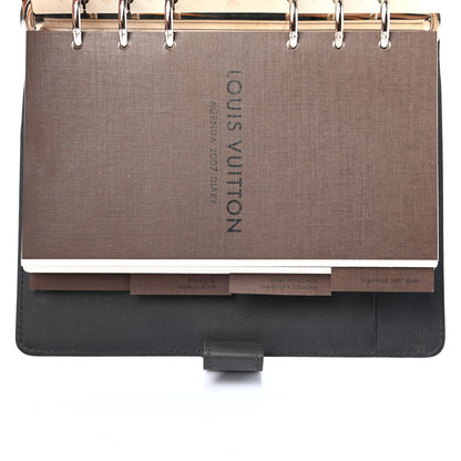 Louis Vuitton Mat Monogram Medium Ring Agenda Cover Black 8 of 10