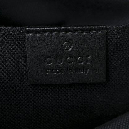 Gucci GG Supreme Monogram Web Small Flat Messenger Bag Black Grey 6 of 10