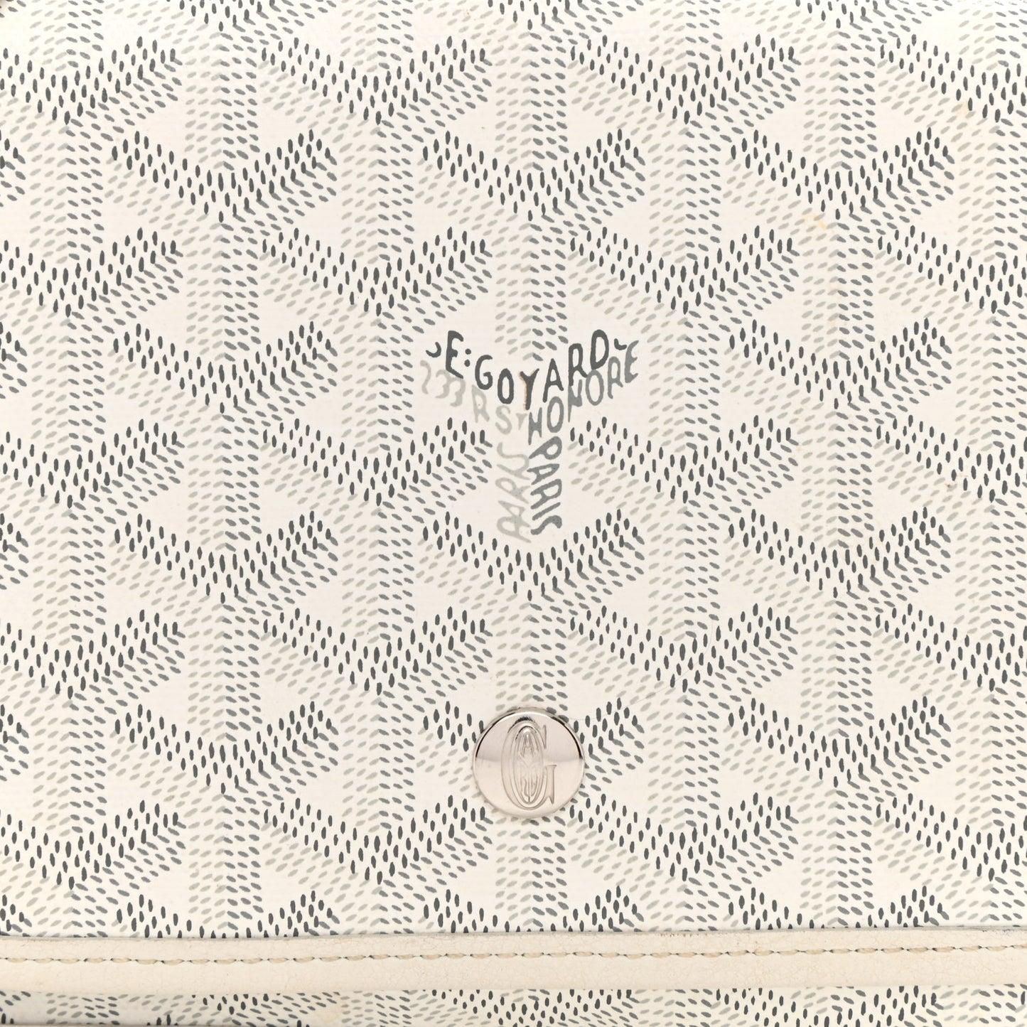 Goyardine Plumet Wallet Clutch White