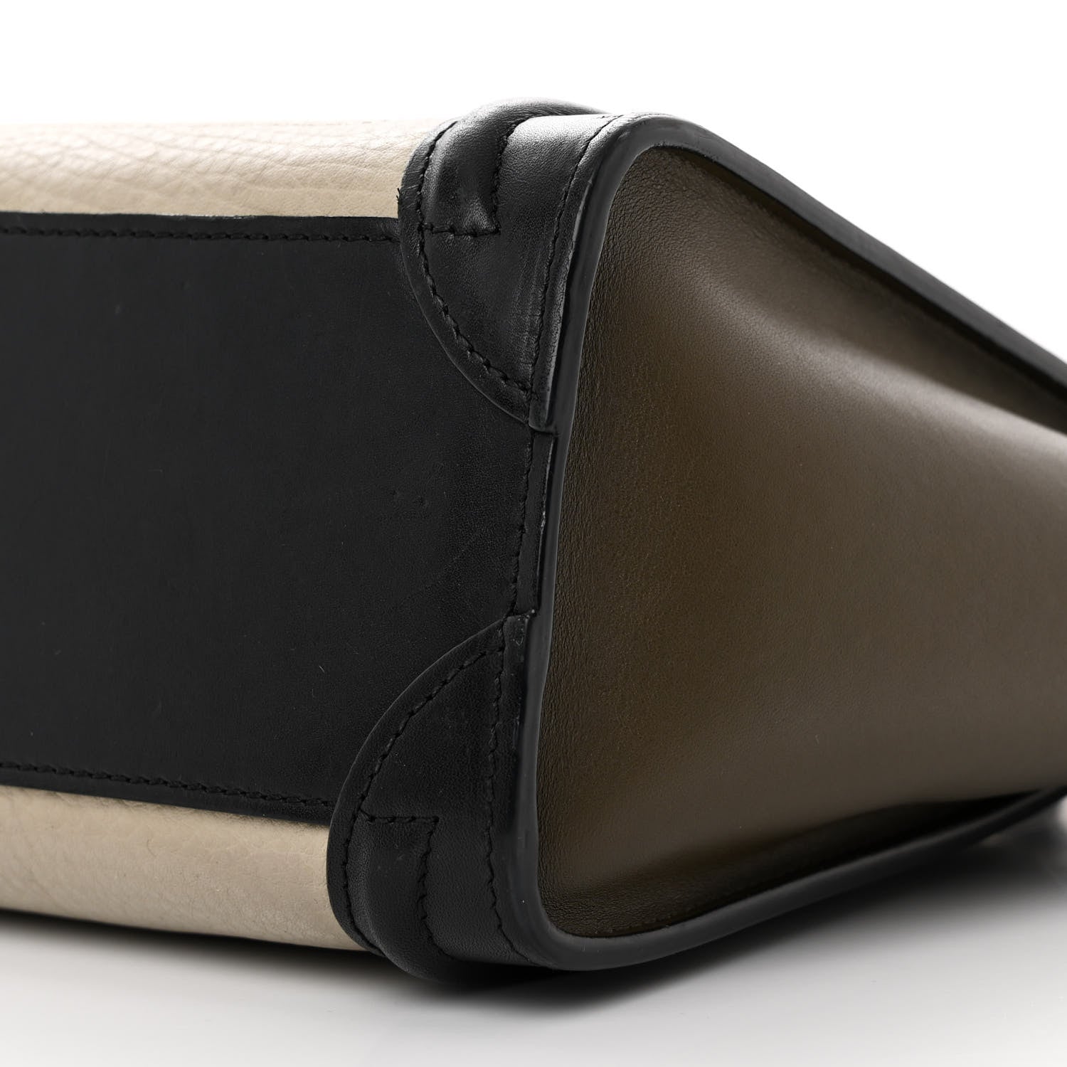 Celine Smooth Drummed Calfskin Tri-Color Nano Luggage Olive 10 of 13