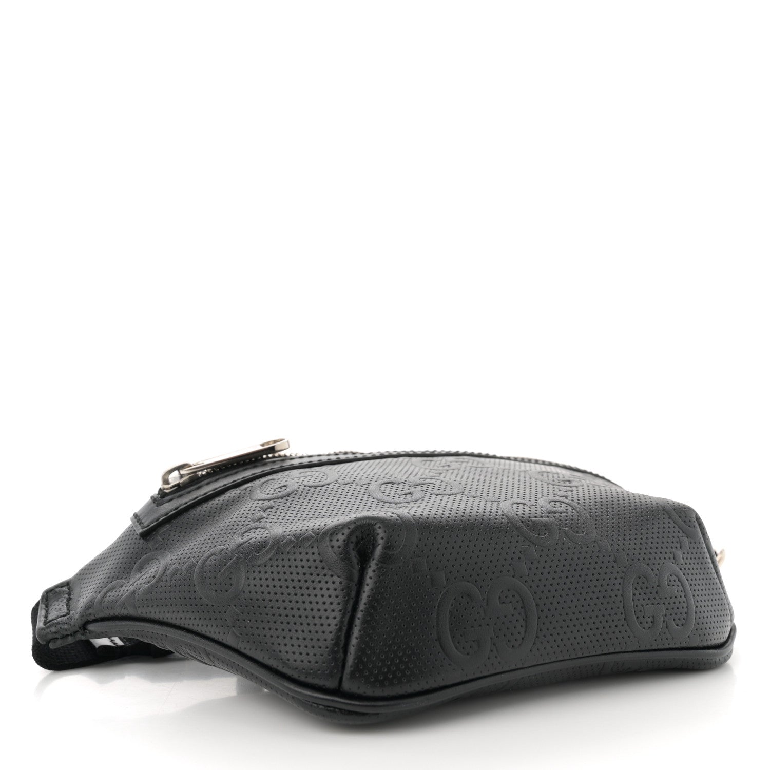 Gucci Calfskin GG Tennis Embossed Belt Bag Black 4 of 12