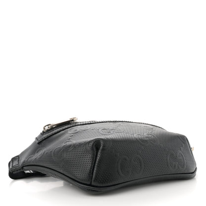 Gucci Calfskin GG Tennis Embossed Belt Bag Black 4 of 12