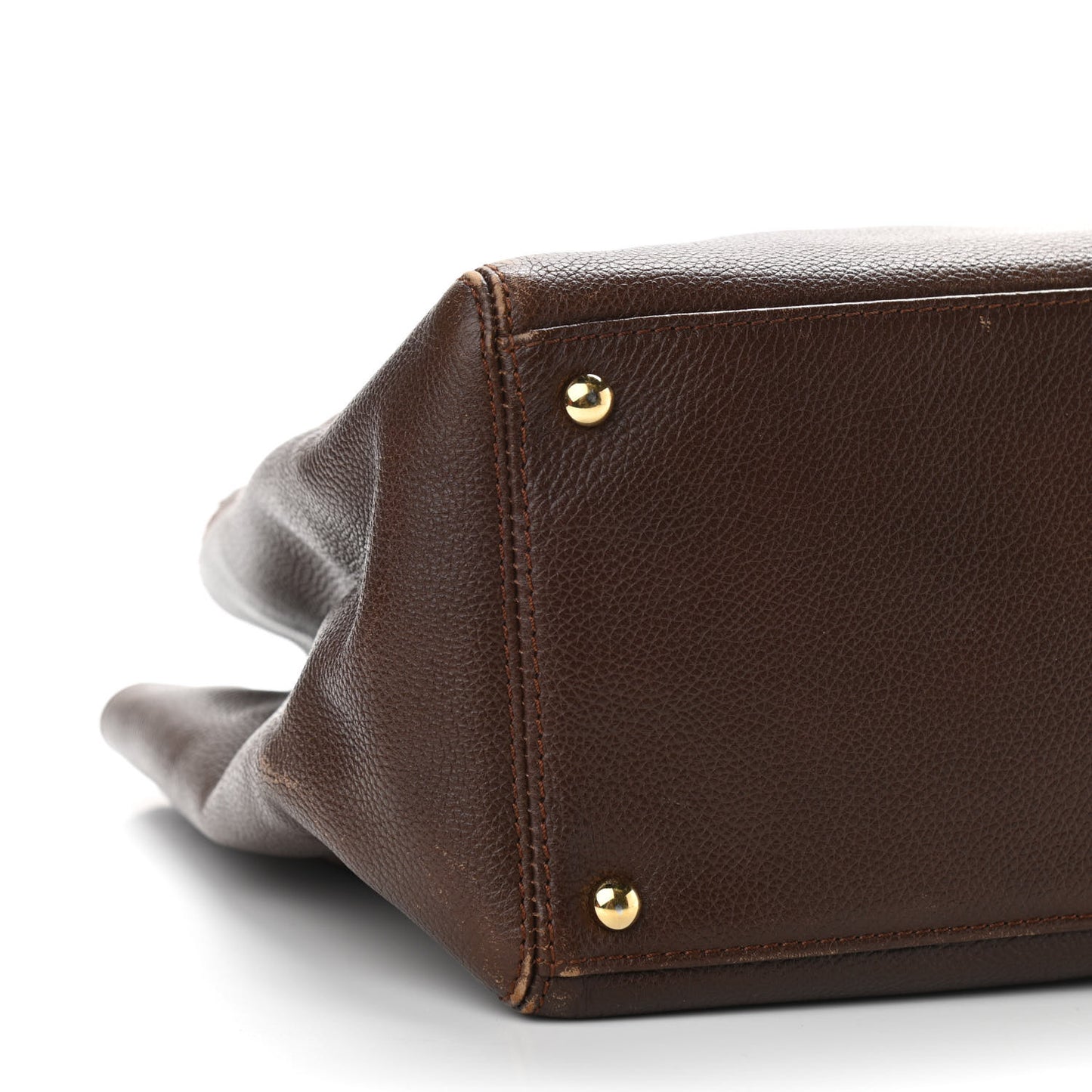 Calfskin Cerf Executive Shopper Tote Brown