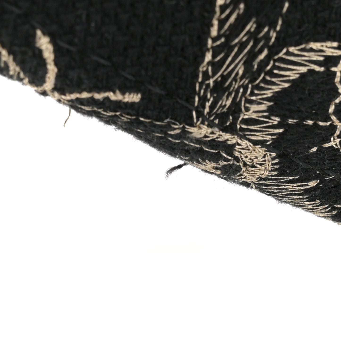 Canvas Embroidered Butterfly Print Saddle Bag Black