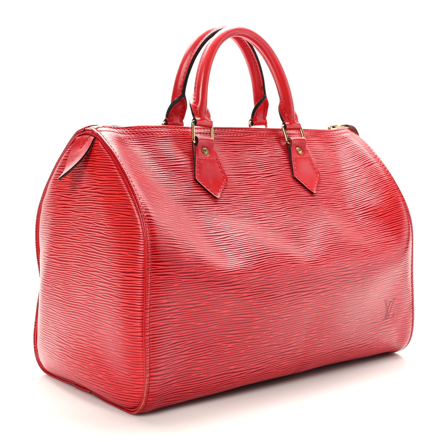 Louis Vuitton Epi Speedy 30 Castillan Red 3 of 13