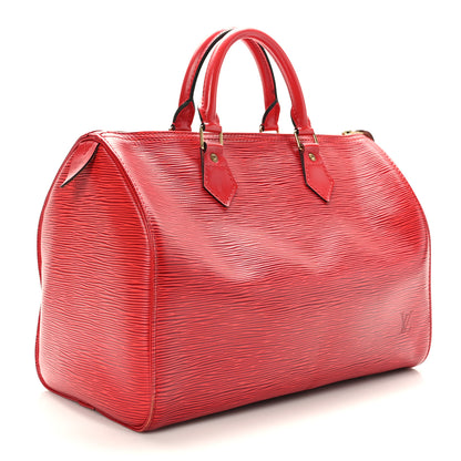 Louis Vuitton Epi Speedy 30 Castillan Red 3 of 13