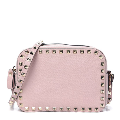Valentino Garavani Pebbled Calfskin Rockstud Camera Crossbody Bag Cipria 1 of 8