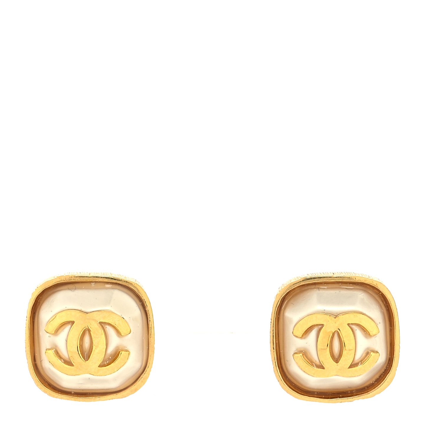 CC Square Earrings Gold