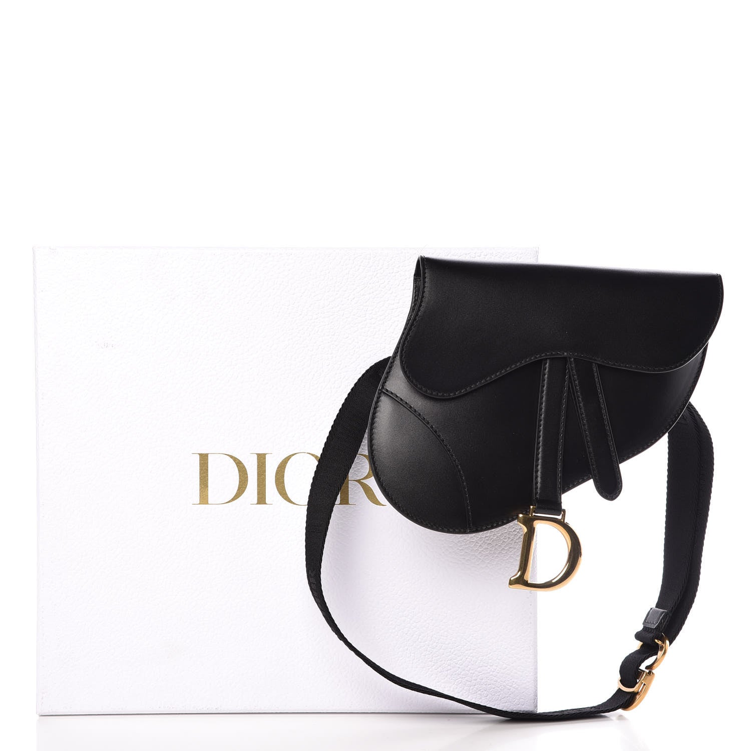 Christian Dior Calfskin Saddle Belt Bag Black 7 of 7
