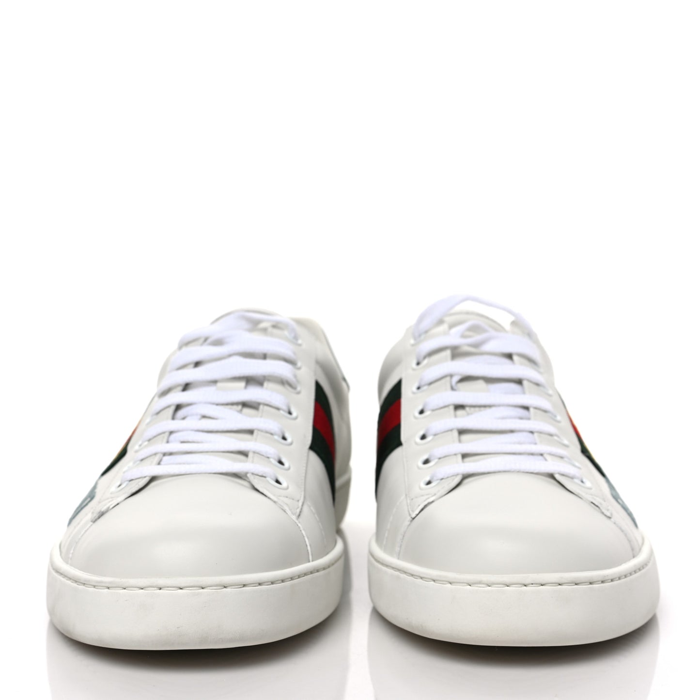 Calfskin Web Mens Gucci Band Ace Sneakers 11 White