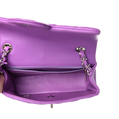 Chanel Lambskin Quilted Mini Rectangular Flap Purple 5 of 11