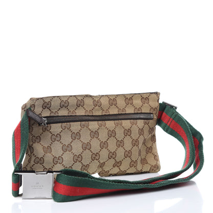 Gucci GG Plus Monogram Web Double Pocket Belt Bag Dark Brown 3 of 11