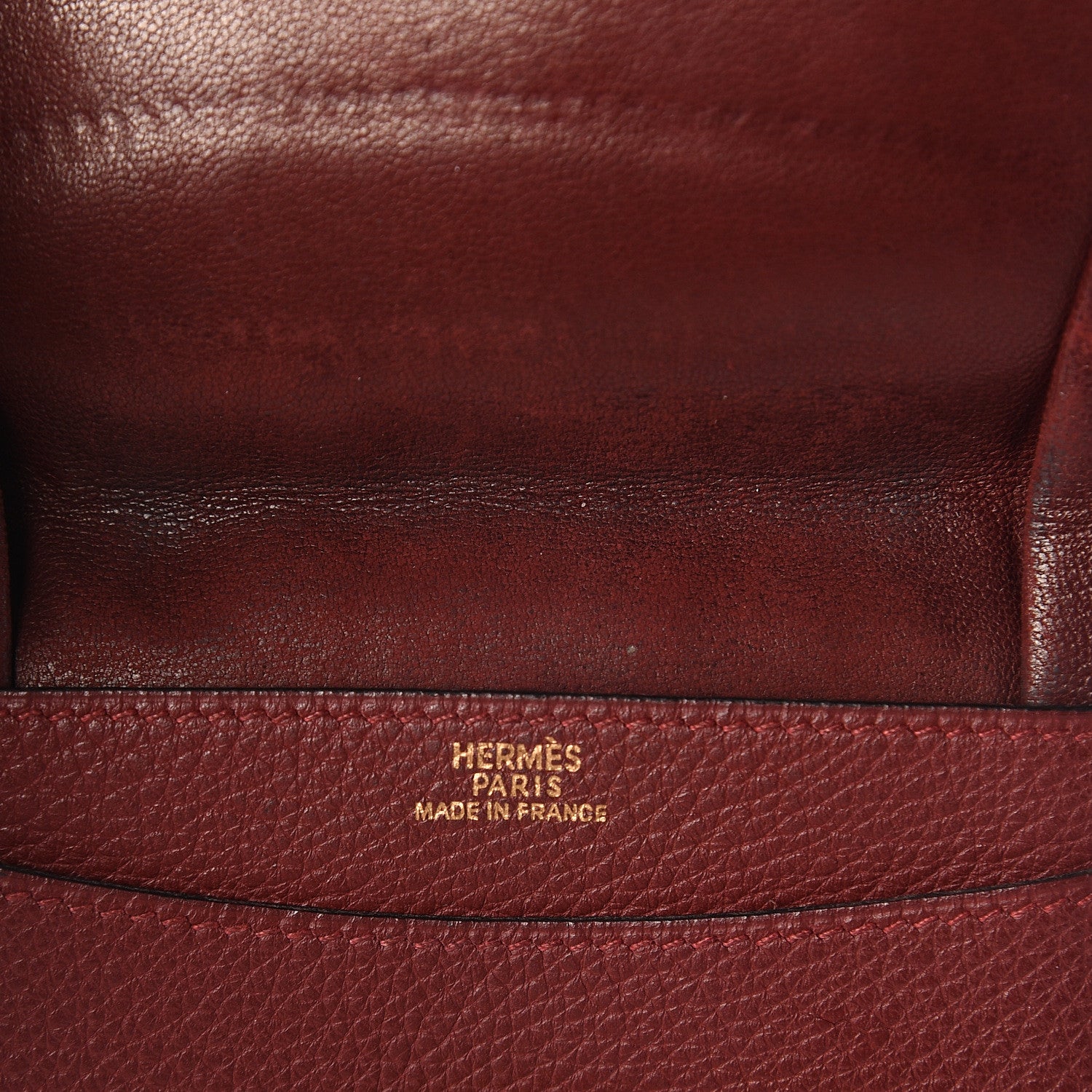 Hermes Togo Dogon Card Case Rouge H 5 of 5