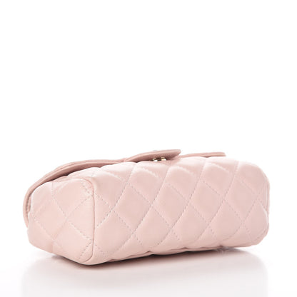 Chanel Lambskin Quilted Flap Cosmetic Case Light Pink 4 of 13