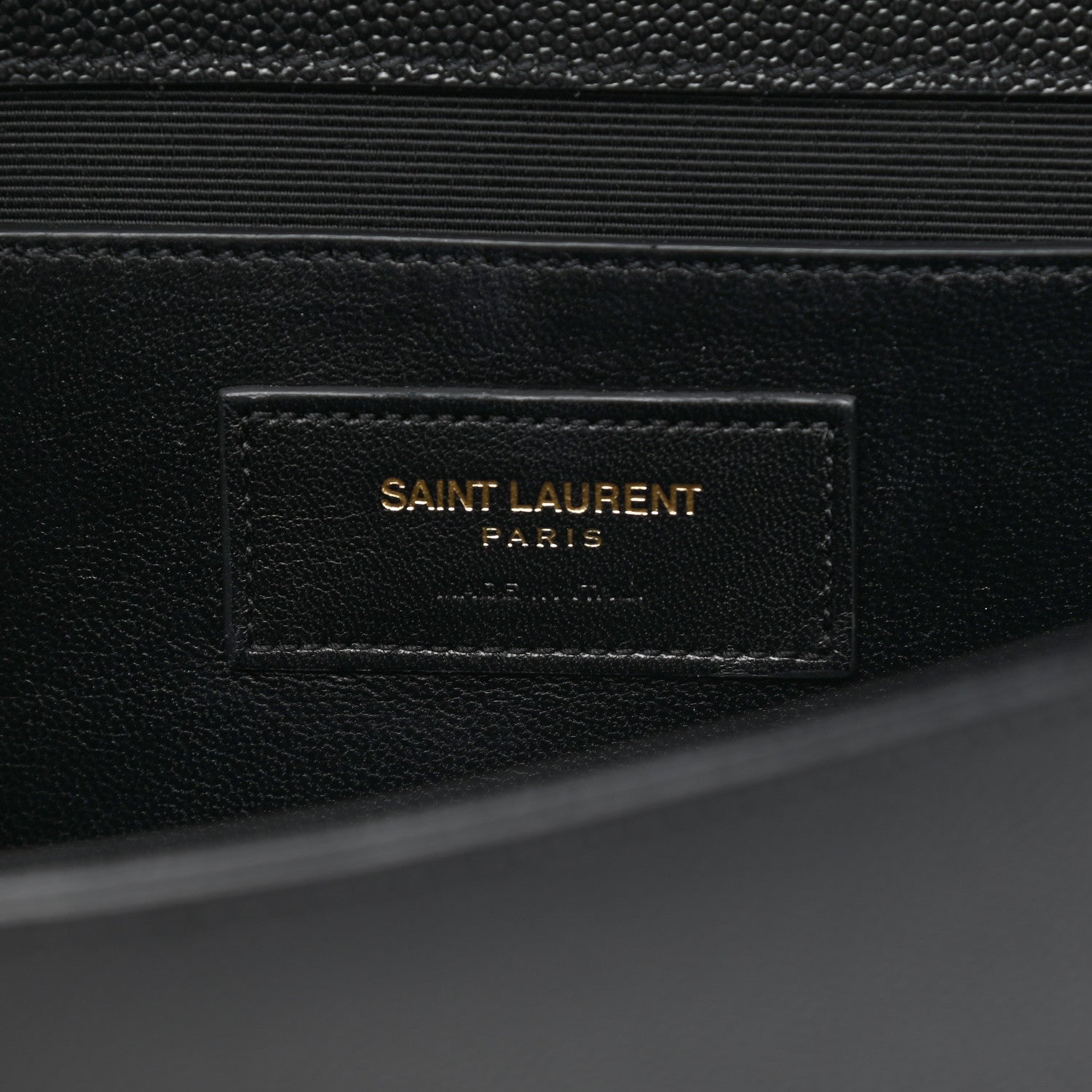 Saint Laurent Grain De Poudre Monogram Cassandre Clutch Black 6 of 8
