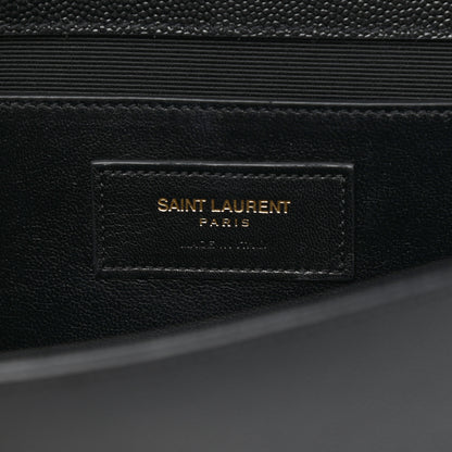 Saint Laurent Grain De Poudre Monogram Cassandre Clutch Black 6 of 8