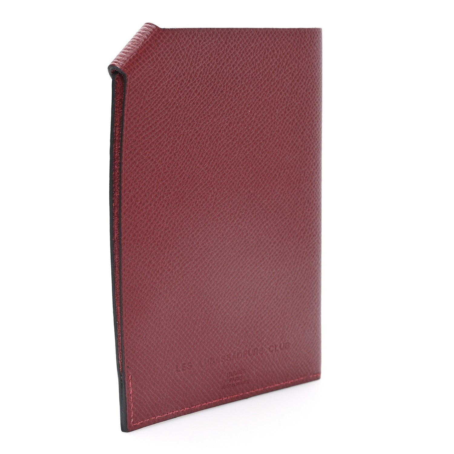 Hermes Epsom Tarmac PM Passport Holder Rouge Grenat 3 of 6
