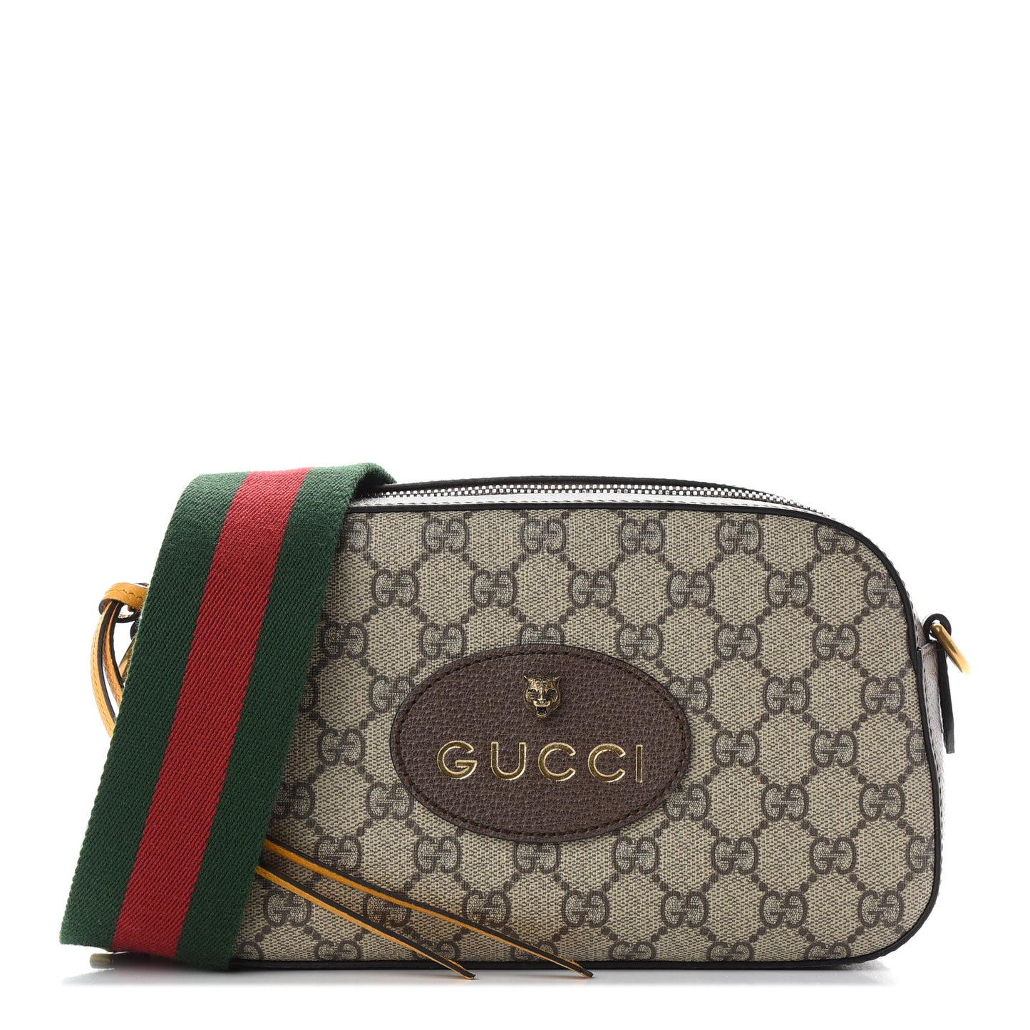 GG Supreme Monogram Web Neo Vintage Shoulder Bag Beige New Acero Crop